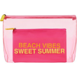 Sweet Summer 1222540 Σετ Γυναικείο Νεσεσέρ Παραλίας Φούξια 2τμχ