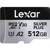 Lexar Silver Plus microSDXC 512GB Class 10 U3 V30 UHS-I A2 205MB/s