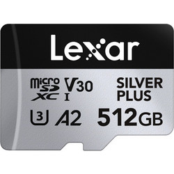 Lexar Silver Plus microSDXC 512GB Class 10 U3 V30 UHS-I A2 205MB/s