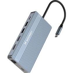 Wozinsky WDS03Y5S USB-C Docking Station με DisplayPort / HDMI PD Ethernet και Σύνδεση 3 Oθονών