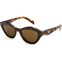 Prada PRA02S 17N09Z Γυναικεία Γυαλιά Ηλίου Πολυγωνικά Κοκάλινα Ταρταρούγα με Καφέ Φακό