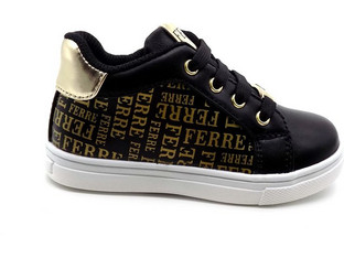 Ferre Παιδικά Sneakers Μαύρα Χρυσά FB-350