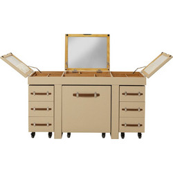 Kare Design Venezia Τουαλέτα Κρεβατοκάμαρας με Καθρέπτη Συρτάρια & Σκαμπό 138x50x78cm 87204