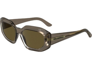 Karl Lagerfeld KL6167S-278 Γυναικεία Γυαλιά Ηλίου Ορθογώνια Κοκάλινα Καφέ με Καφέ Φακό