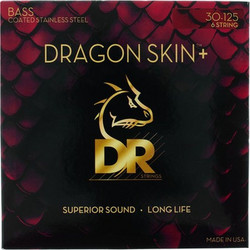 DR Strings Dragon Skin+ DBS6-30 Σετ 6 Χορδές Ηλεκτρικού Μπάσου Stainless Steel 30-125"