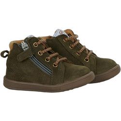 GBB Παιδικά Μποτάκια Χακί Suede με Φερμουάρ & Σκρατς AM152-25