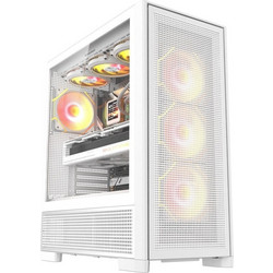 Darkflash Airnova White Gaming Full Tower Κουτί Υπολογιστή RGB με Πλαϊνό Παράθυρο
