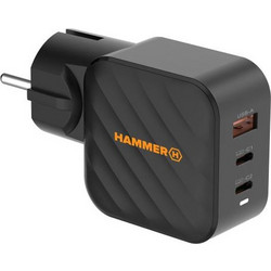 Hammer RapidCharge Duo Φορτιστής χωρίς Καλώδιο με Θύρα USB-A & 2 Θύρες USB-C 65W Power Delivery