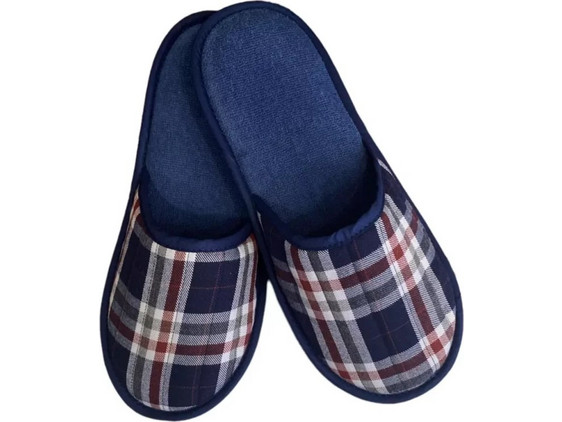 Amaryllis Slippers Χειμερινές Ανδρικές Παντόφλες Navy Μπλε 2211-15