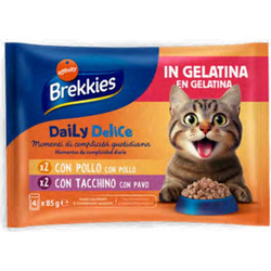 Affinity Brekkies Daily Delice Adult with Chicken & Turkey in Jelly 4x85gr