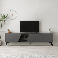 Megapap Έπιπλο Τηλεόρασης Ξύλινο Γκρι Μ180xΠ35.6xΥ48cm Fiona GP037-0075,5