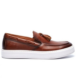 Versace 19V69 Ανδρικά Μοκασίνια Loafers Δερμάτινα Καφέ ΥO-T61908