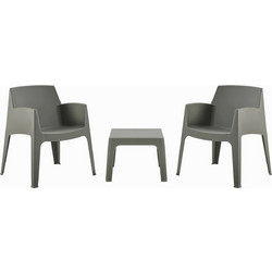 HomeMarkt Sleek Σετ Σαλόνι Κήπου Πολυπροπυλενίου 3τμχ Κυπαρισσί HM21267.05