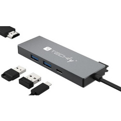 Techly IUSB32C-HUB4HPD USB-C Docking Station με HDMI PD