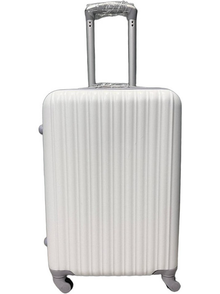 W000373-7 Βαλίτσα Μεσαία 66x41x25cm με 4 Ρόδες Λευκή