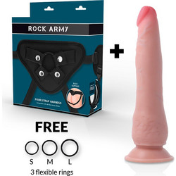 Rockarmy Crusader Harness Strap On με Dildo 21.5cm Flesh