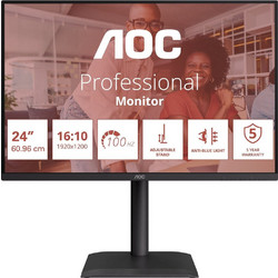 AOC X24E4U IPS HDR Monitor 24" 1920x1200 FHD 100Hz 4ms
