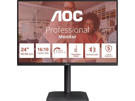 AOC X24E4U IPS HDR Monitor 24" 1920x1200 FHD 100Hz 4ms
