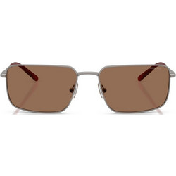 Arnette AN3095 74573 Ανδρικά Γυαλιά Ηλίου Τετράγωνα Μεταλλικά Ασημί με Καφέ Φακό