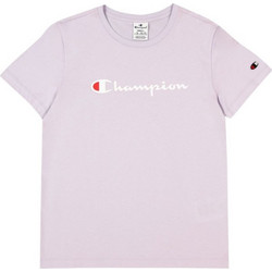 Champion SS Tee Γυναικείο Αθλητικό T-Shirt με Κουκούλα Λιλά 117534-VS057