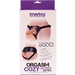 Lovetoy Orgazm Cozy Harness Strap On Μαύρο Μωβ