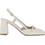 Guy Laroche Γόβες Slingback Δερμάτινες με Χοντρό Ψηλό Τακούνι Λευκές 339796