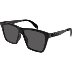 Alexander McQueen AMQ352S 001 Γυναικεία Γυαλιά Ηλίου Oversized Κοκάλινα Μαύρα με Μαύρο Φακό