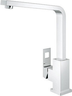 GROHE Eurocube 31255000 Μπαταρία Κουζίνας Πάγκου Διπλής Παροχής Ανάμεικτη Inox