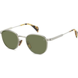 David Beckham DB1228/S 8JD/O7 Ανδρικά Γυαλιά Ηλίου Τετράγωνα Μεταλλικά Ασημί με Πράσινο Φακό