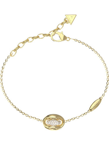Guess Marina Γυναικείο Βραχιόλι Αλυσίδα από Ατσάλι Xρυσό με Ζιργκόν UBB06224JWYG