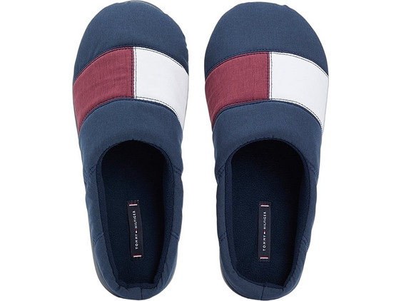 Tommy Hilfiger Χειμερινές Ανδρικές Παντόφλες Κλειστές Navy Μπλε FM0FM05613-DW5