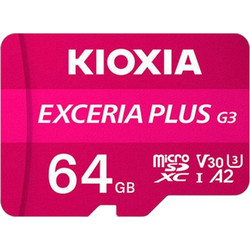 Kioxia Exceria Plus G3 microSDXC 64GB Class 10 U3 V30 UHS-I A2 210MB/s + Adapter
