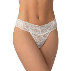 Milena By Paris Γυναικείο Sexy String με Δαντέλα Λευκό 7662