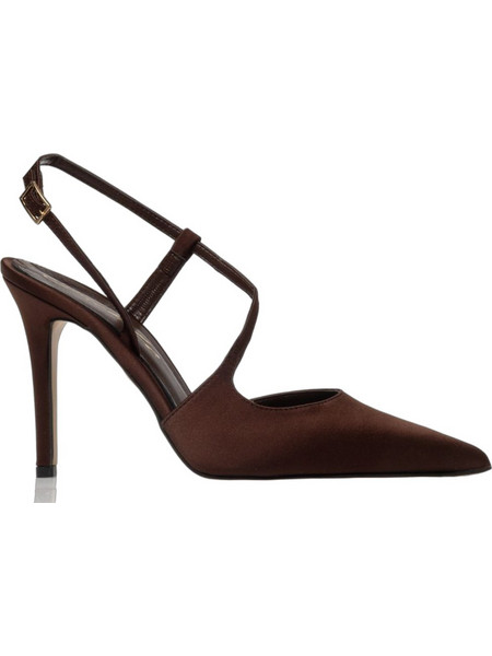 Sante Γόβες Slingback με Τακούνι Στιλέτο Σοκολατί 25-664-32