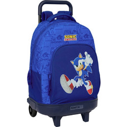 Safta Sonic Σχολική Τσάντα Τρόλεϊ Δημοτικού Μπλε S4313739