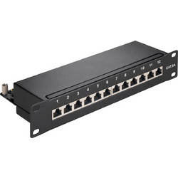 Goobay 93796 Ethernet Patch Panel Επιτοίχιο 10" 12 Θυρών Cat.6a Shielded STP