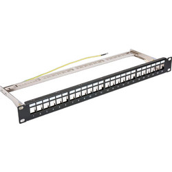Powertech NETW-0013 Patch Panel Keystone Rack 1U 19" 24 Θυρών Unshielded