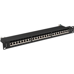 Lanberg PPS7-1024-B Patch Panel Keystone Rack 1U 24 Θυρών Cat.7 Shielded FTP
