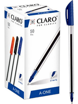 Claro A-ONE Στυλό Διαρκείας 1mm Μπλε 50τμχ CL-3418
