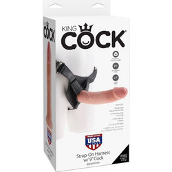 Pipedream King Cock 9" Harness Strap On με Dildo 23cm Flesh