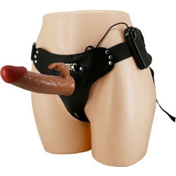 Pretty Love Marion Εσώρουχο Strap On με Dildo 19cm & Δόνηση Καφέ