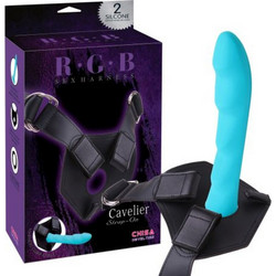 Chisa Novelties RGB Cavelier Harness Strap On με Dildo 16.5cm Μπλε