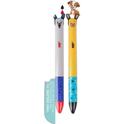 MP Dogs Σετ Στυλό Διαρκείας 1mm Πολύχρωμο 2τμχ PE353-03