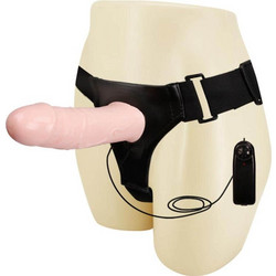 Baile Men's Pants Εσώρουχο Strap On με Dildo 16.5cm & Δόνηση Flesh