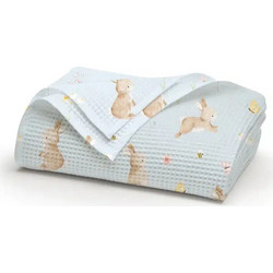 Borea Blush Κουβέρτα Κούνιας Πικέ 110x140 Γαλάζια