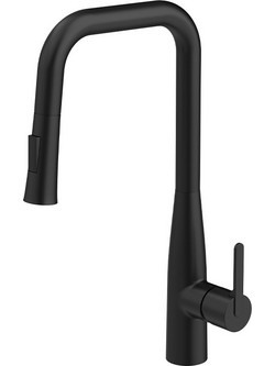 Orabella Comfort 20123 Μπαταρία Κουζίνας Πάγκου Διπλής Παροχής Ανάμεικτη με Ντουζ Μαύρη