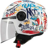 MT Lite Crew Junior A5 White Multicolor Κράνος Μηχανής Jet 950gr