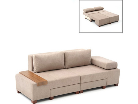 Megapap Perenna Τριθέσιος Καναπές Κρεβάτι Μπεζ 233x93x8cm GP043-0083,6
