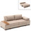 Megapap Perenna Τριθέσιος Καναπές Κρεβάτι Μπεζ 233x93x8cm GP043-0083,6