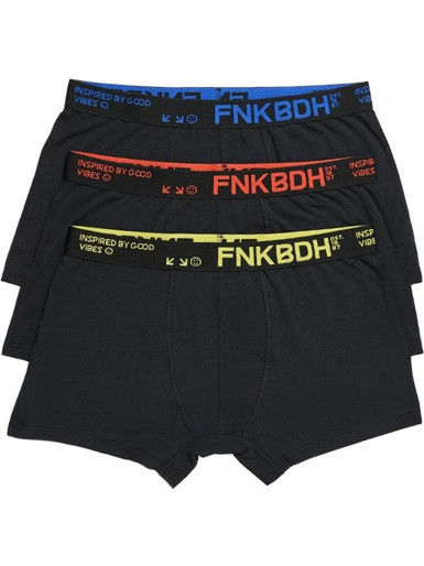 Funky Buddha Ανδρικά Μποξεράκια Σετ 3Pack Μαύρα FBM013-085-10
